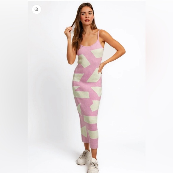 Maxi Dress with Collared Button Down Set - Picture 5 of 5